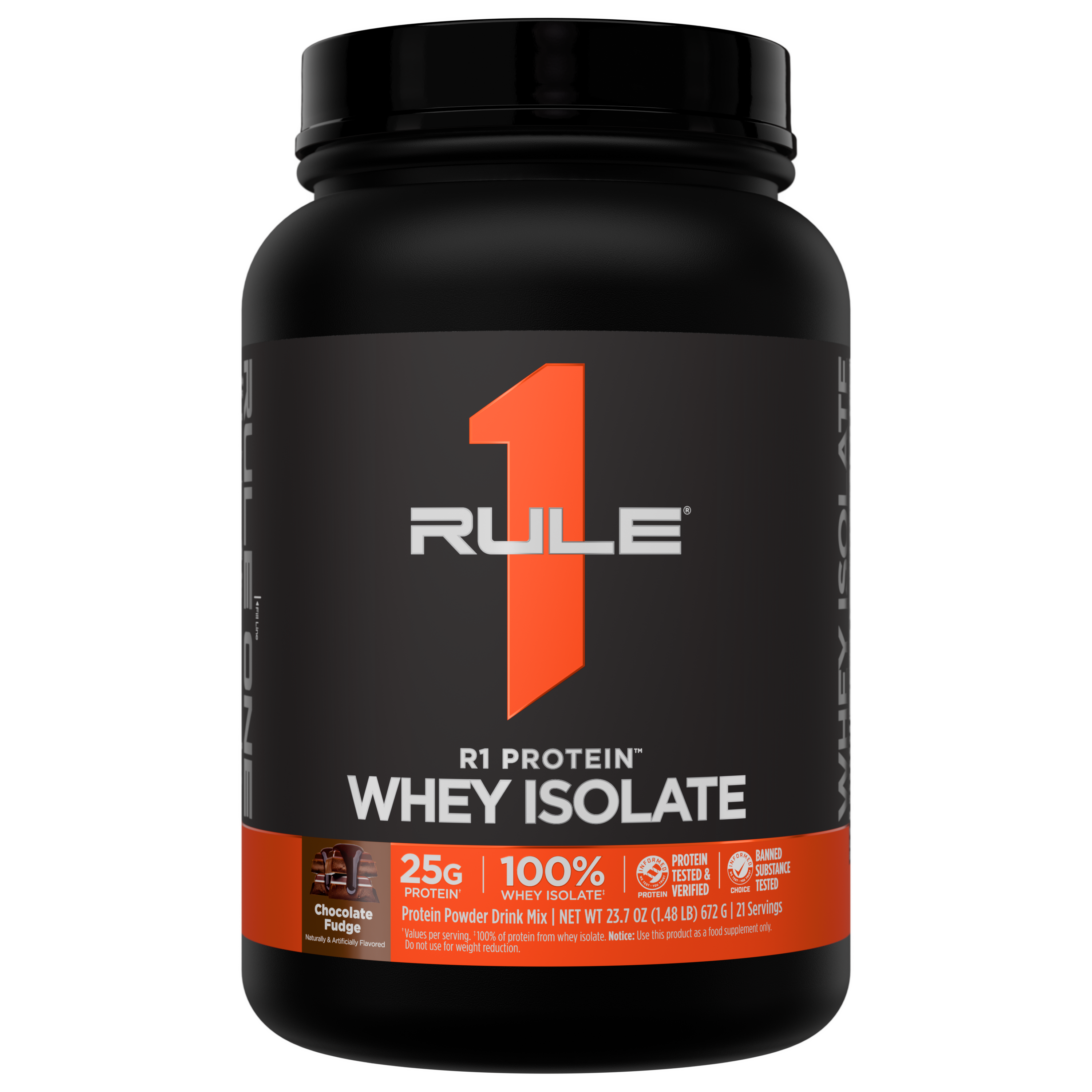 Rule 1 R1 Protein Isolate - 2 lb - Chocolate Fudge